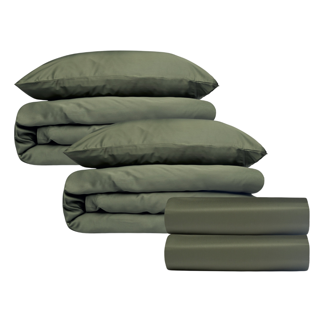 Paketgeschäft: Waldgrün -Bett -Set